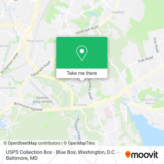 USPS Collection Box - Blue Box map