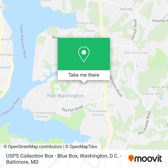 USPS Collection Box - Blue Box map