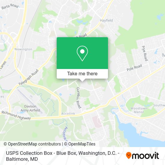USPS Collection Box - Blue Box map