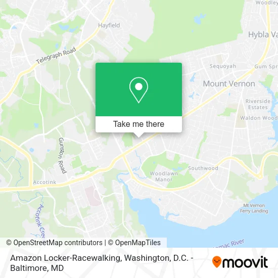 Mapa de Amazon Locker-Racewalking