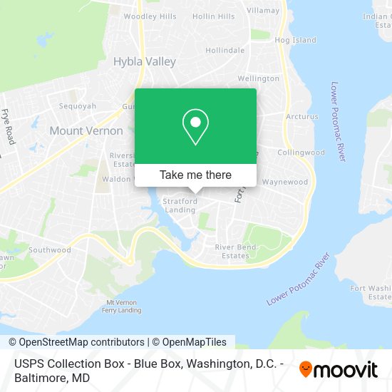 USPS Collection Box - Blue Box map