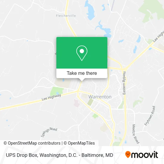UPS Drop Box map