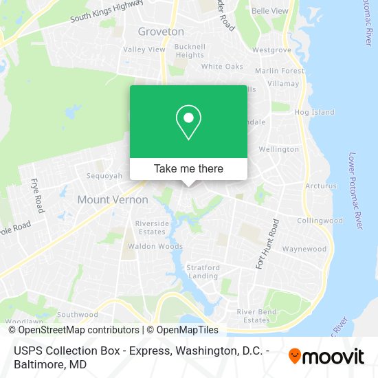 USPS Collection Box - Express map