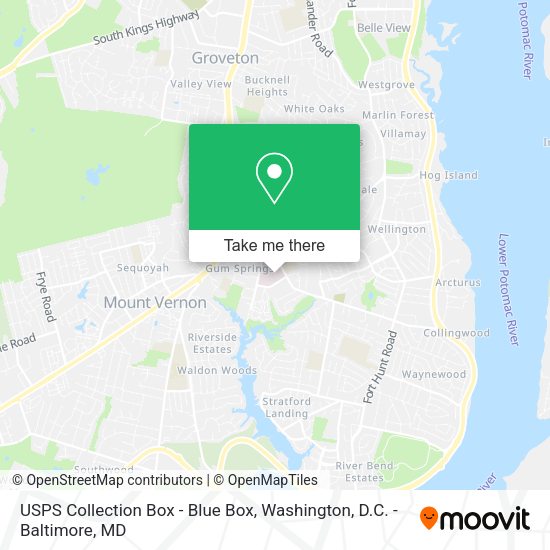 USPS Collection Box - Blue Box map