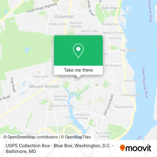 Mapa de USPS Collection Box - Blue Box