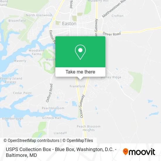 USPS Collection Box - Blue Box map