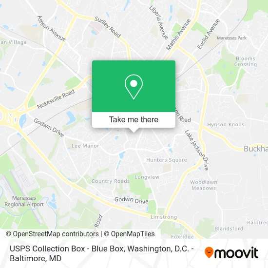 USPS Collection Box - Blue Box map