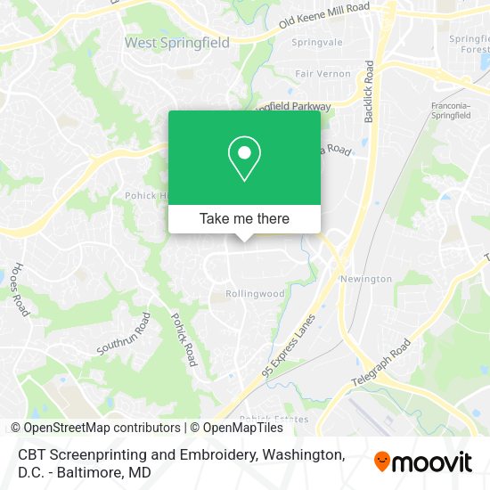 CBT Screenprinting and Embroidery map