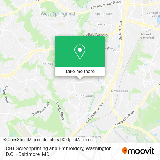 CBT Screenprinting and Embroidery map