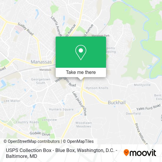 USPS Collection Box - Blue Box map