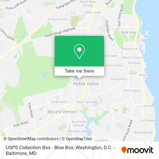 USPS Collection Box - Blue Box map