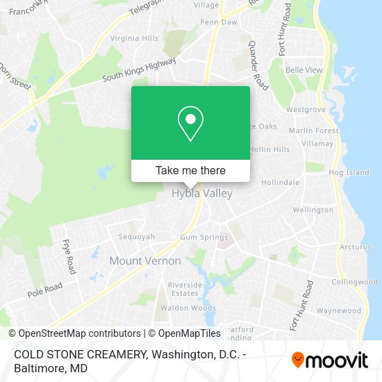 COLD STONE CREAMERY map