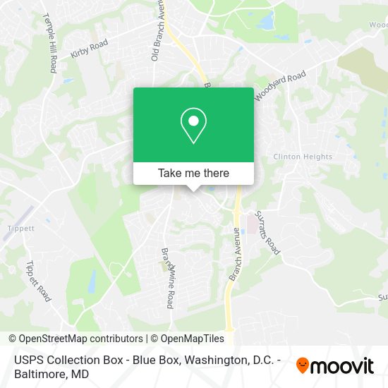 USPS Collection Box - Blue Box map