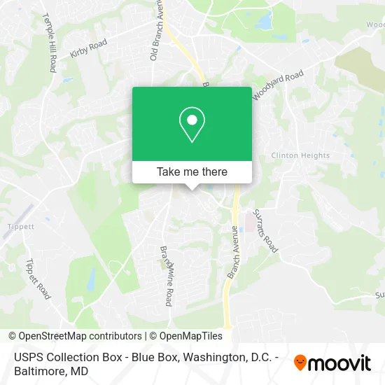 Mapa de USPS Collection Box - Blue Box