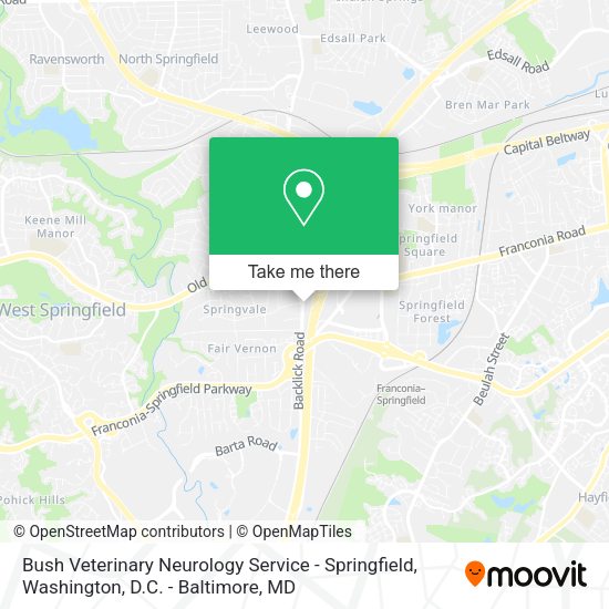 Bush Veterinary Neurology Service - Springfield map