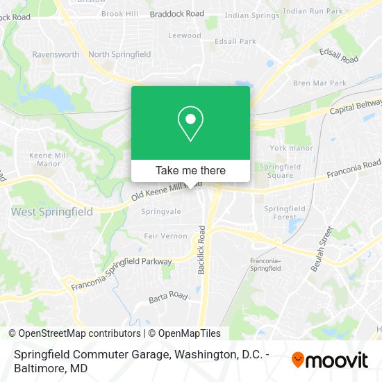 Springfield Commuter Garage map