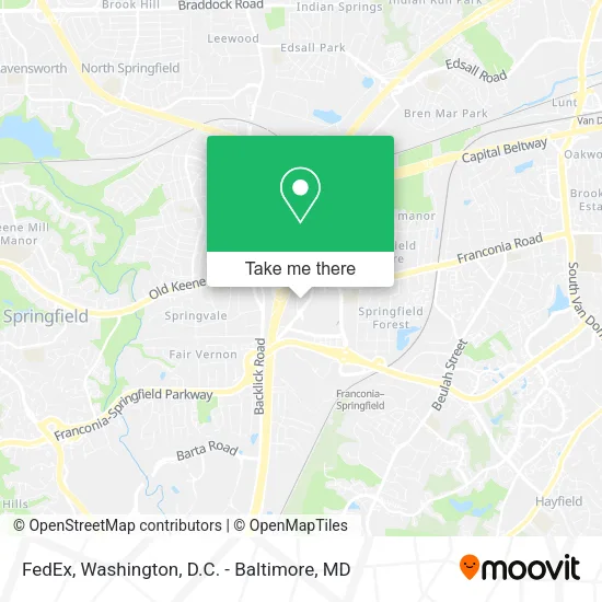 FedEx map