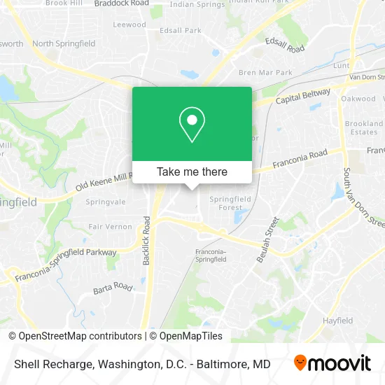 Mapa de Shell Recharge