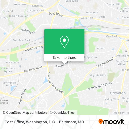 Post Office map