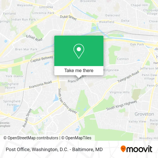 Post Office map