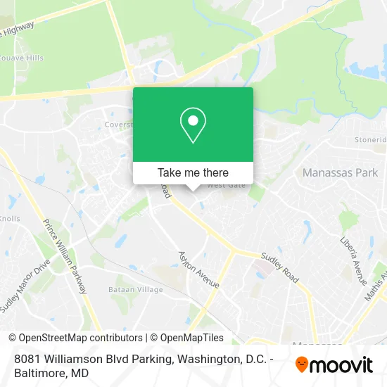 Mapa de 8081 Williamson Blvd Parking