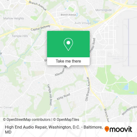 High End Audio Repair map