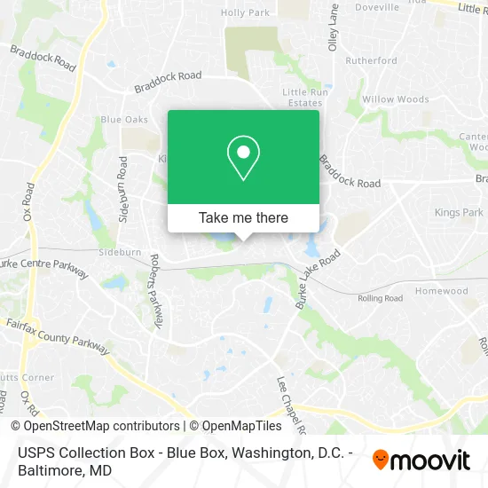 USPS Collection Box - Blue Box map