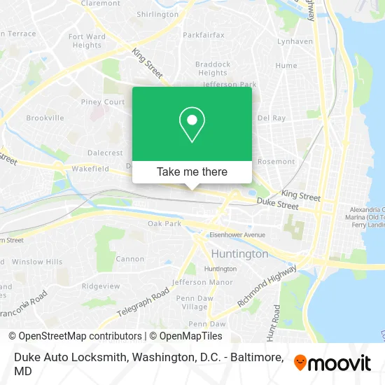 Duke Auto Locksmith map