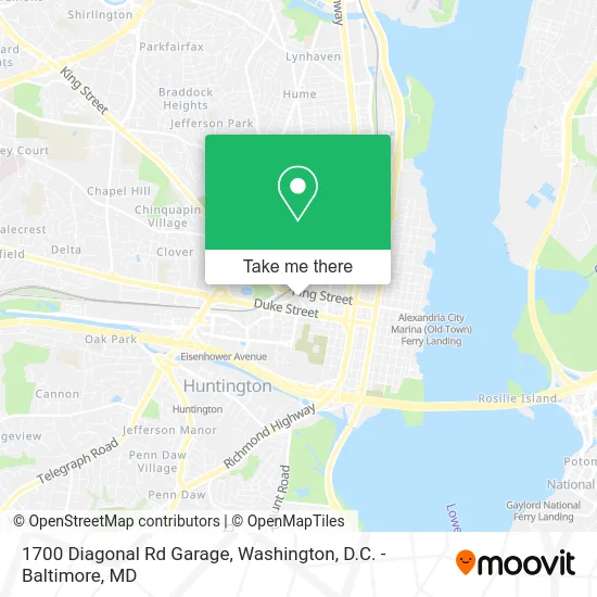 1700 Diagonal Rd Garage map
