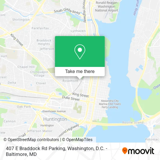 Mapa de 407 E Braddock Rd Parking