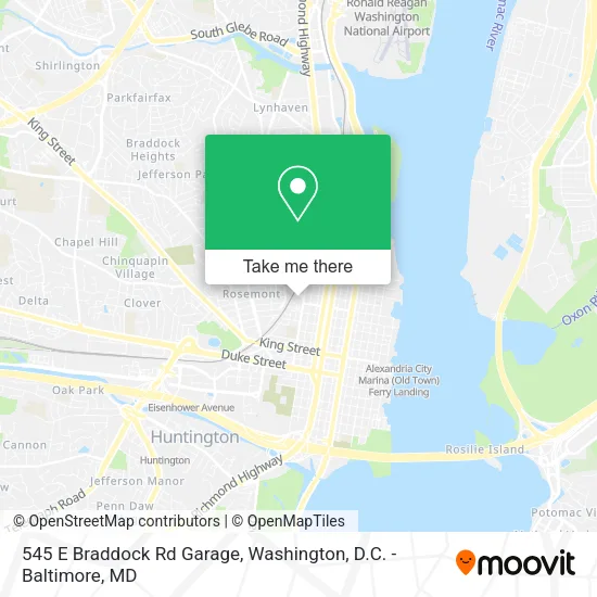 Mapa de 545 E Braddock Rd Garage