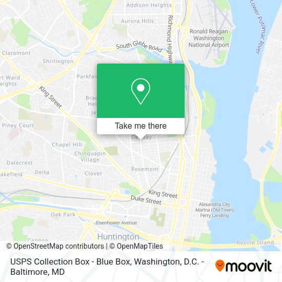 USPS Collection Box - Blue Box map