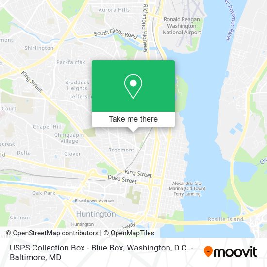 USPS Collection Box - Blue Box map