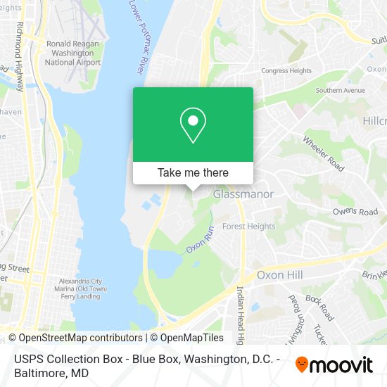 USPS Collection Box - Blue Box map