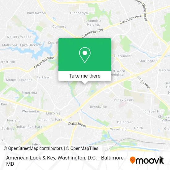American Lock & Key map