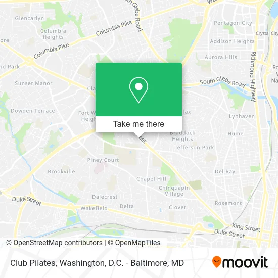 Club Pilates map