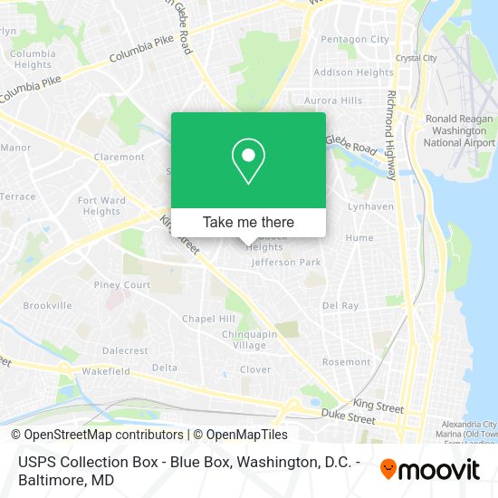 USPS Collection Box - Blue Box map