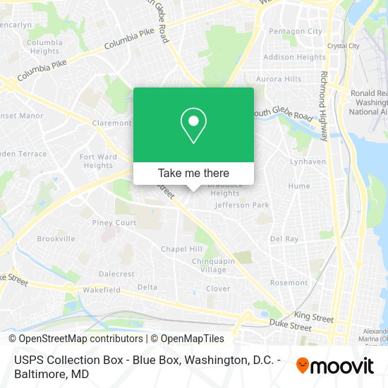 USPS Collection Box - Blue Box map