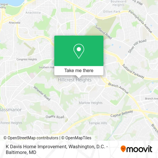Mapa de K Davis Home Improvement
