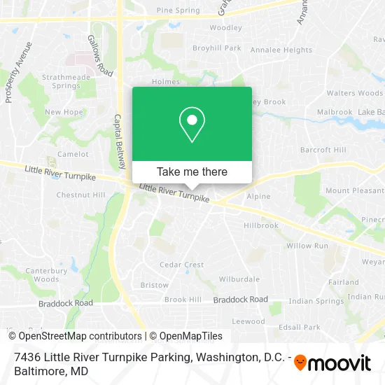 7436 Little River Turnpike Parking map