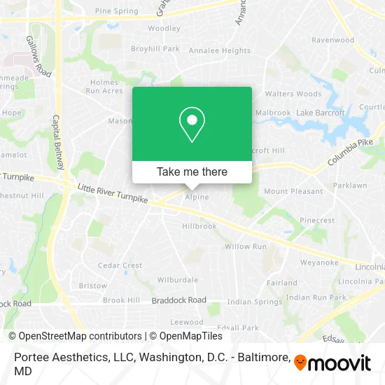 Mapa de Portee Aesthetics, LLC