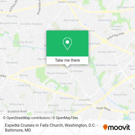 Expedia Cruises in Falls Church map