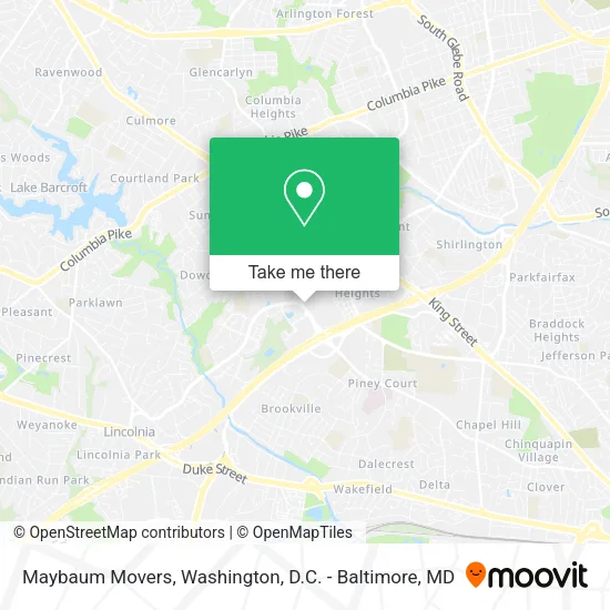 Maybaum Movers map
