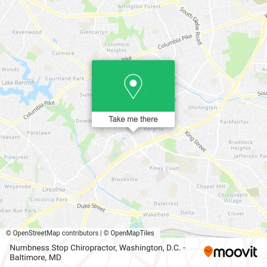 Numbness Stop Chiropractor map