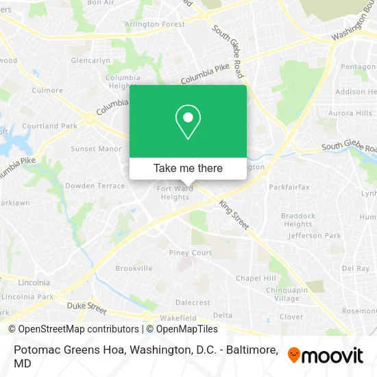 Mapa de Potomac Greens Hoa