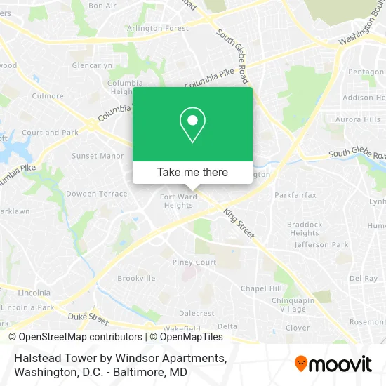 Mapa de Halstead Tower by Windsor Apartments