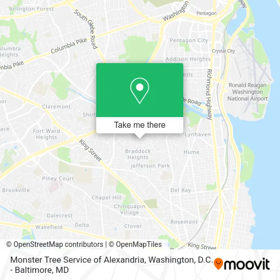 Mapa de Monster Tree Service of Alexandria