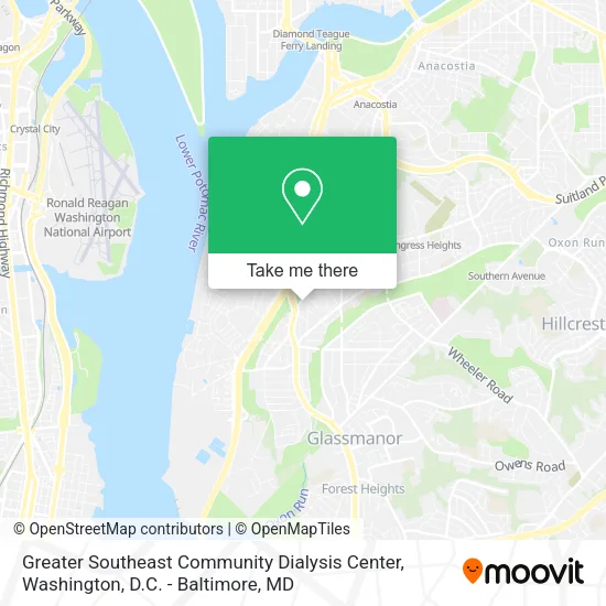 Mapa de Greater Southeast Community Dialysis Center