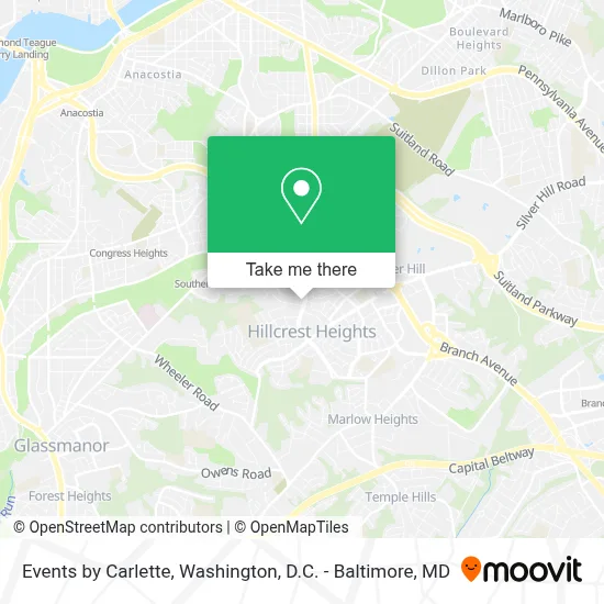 Events by Carlette map