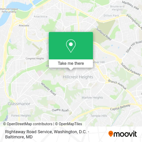 Rightaway Road Service map